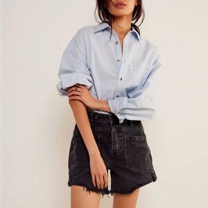 Free People We The Free Pamela Midrise Cuffed Denim Shorts | Size 27 | NWT